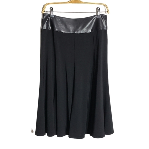 SVETLANA fit and flare black midi skirt SZ 6 - Picture 2 of 8